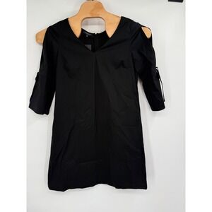 Lafayette 148 New‎ York Black Riley 3/4 Sleeve Shift Dress Sz S NWT $398